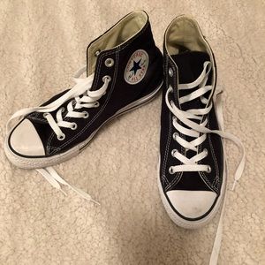 Women’s black high top converse
